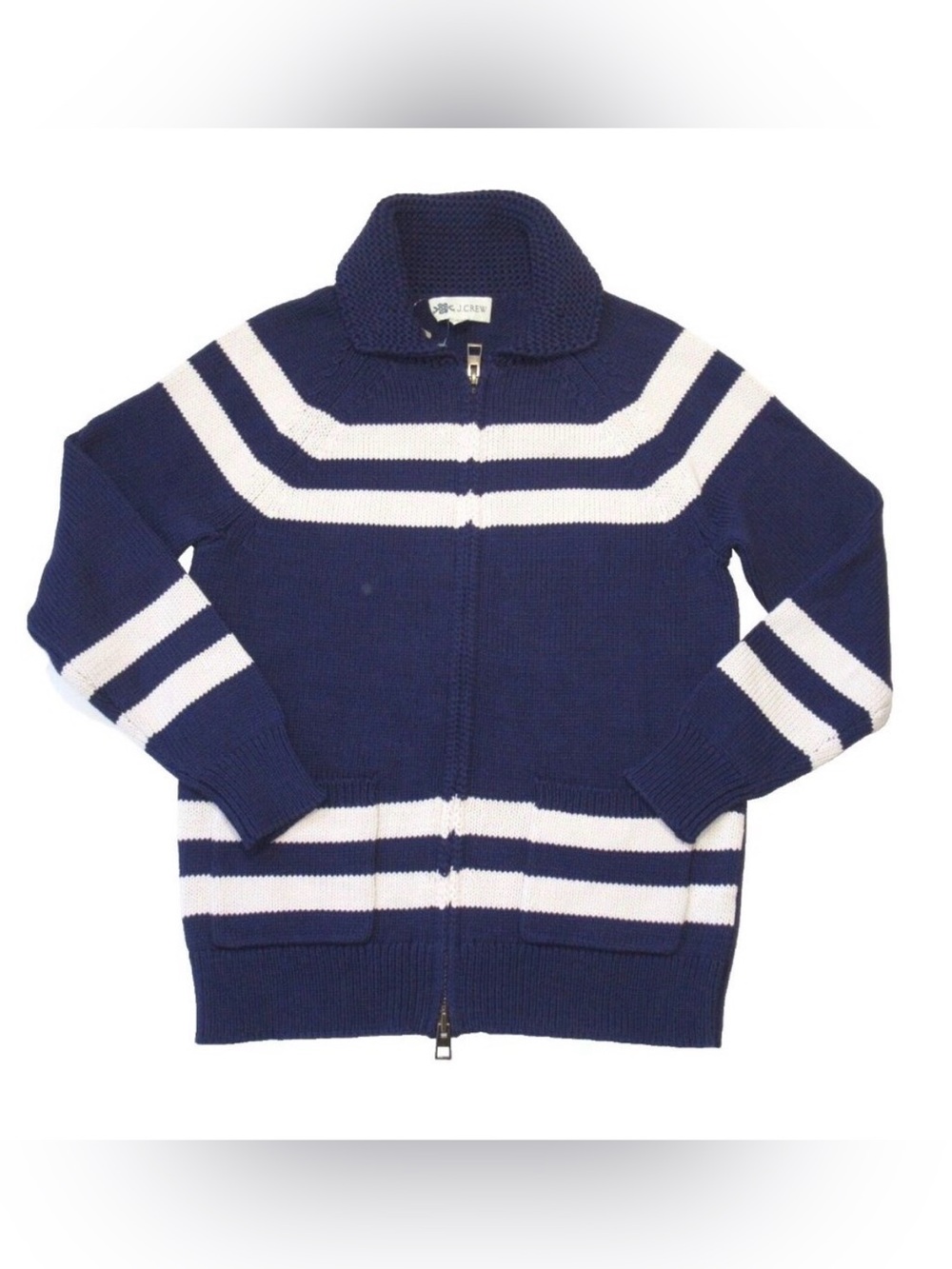 J. Crew Lobster Sweater Jacket Cardigan L/XL Hard to Find! - Picture 3 of 5